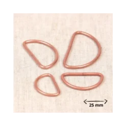 Passant boucle demi-rond Cuivre - 25mm - lot de 2