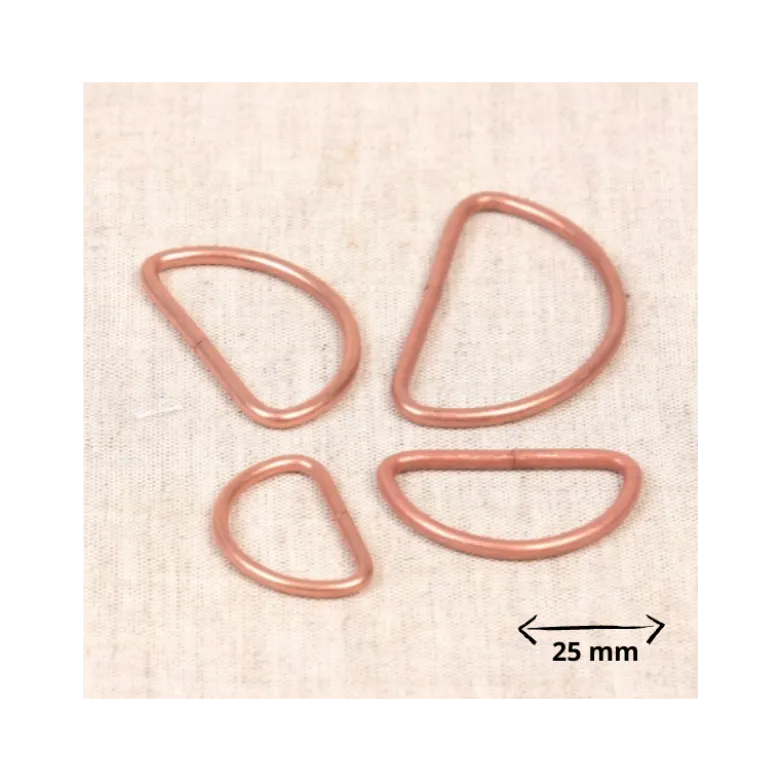 Passant boucle demi-rond Cuivre - 25mm - lot de 2