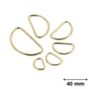 Passant boucle demi-rond Or - 40 mm - lot de 2