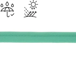 Passepoil d'extérieur imperméable anti UV 15 mm - vert d'eau