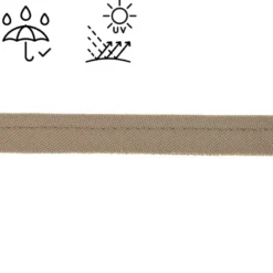 Passepoil d'extérieur imperméable anti UV 15 mm - Beige