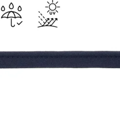 Passepoil d'extérieur imperméable anti UV 15 mm - Bleu marine