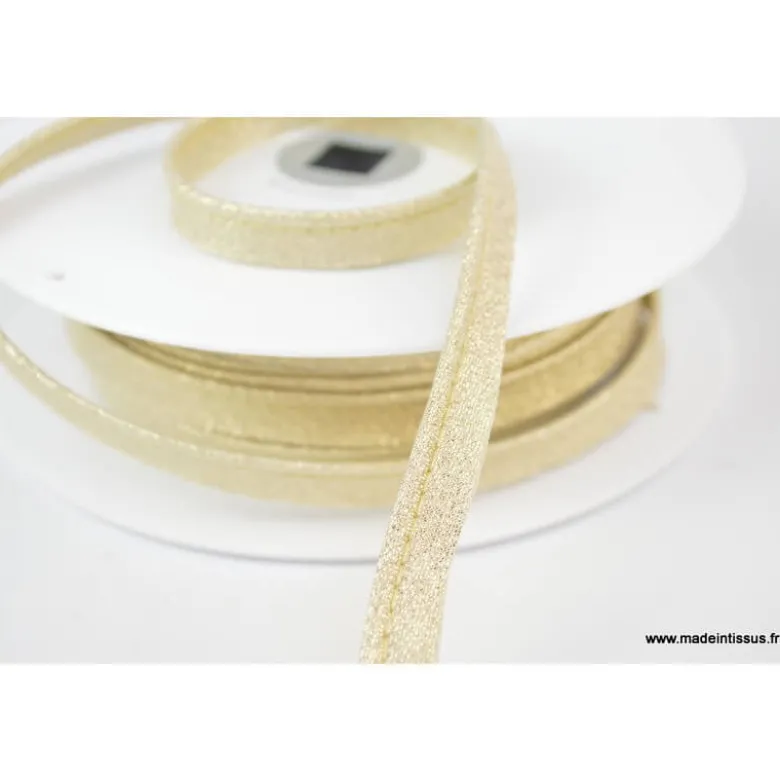 Passepoil Lurex lamé 10mm coloris Or