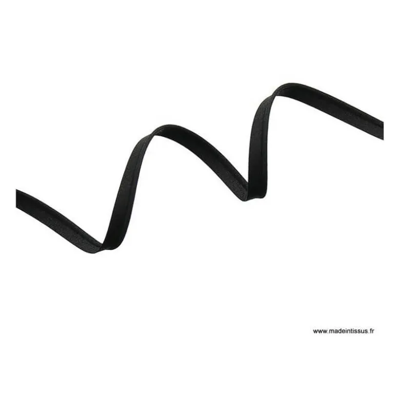Passepoil Lurex 10mm coloris Noir