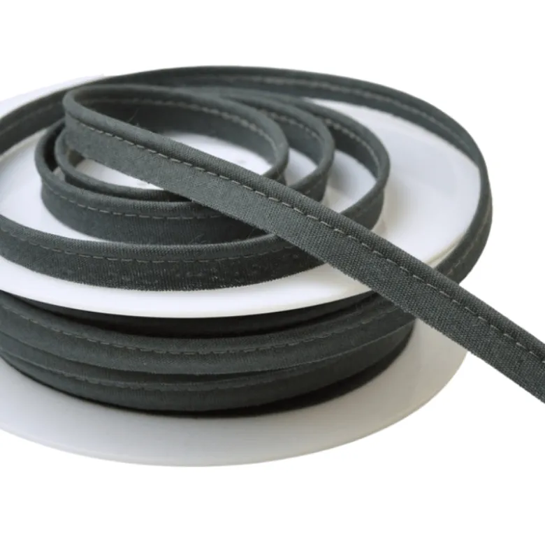 Passepoil 10 mm coton Gris