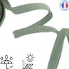 Passepoil sangle d'extérieur imperméable anti UV 15 mm - Vert de gris