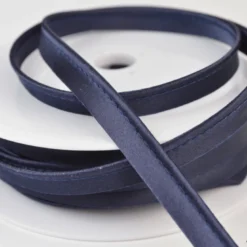 Passepoil satin 10 mm coloris Bleu marine1191