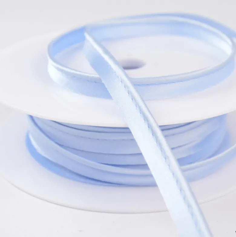 Passepoil satin 10 mm coloris Bleu Ciel 1126