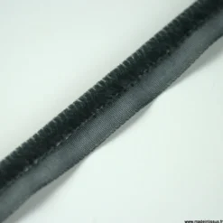 Passepoil velours 16mm coloris Gris anthracite pour l'ameublement