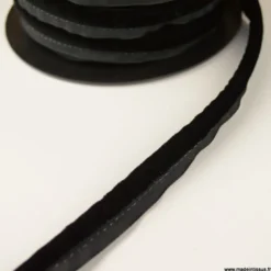 Passepoil velours 16mm coloris Noir pour l'ameublement