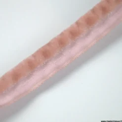 Passepoil velours 16mm coloris Rose pour l'ameublement