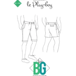 Patron Bermuda pour homme - le Play boy - les BG