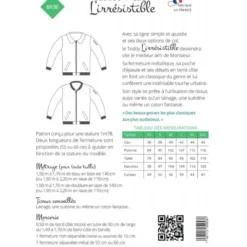 Patron Blouson pour homme - l'Irrésistible - les BG