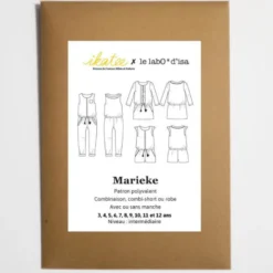 Patron Combi-short, combi pantalon ou robe MARIEKE by Ikatee pour fille du 3 au 12 ans