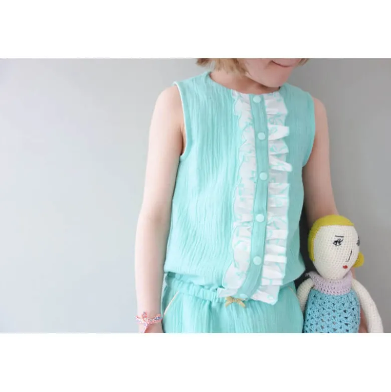 Patron Combi-short, combi pantalon ou robe MARIEKE by Ikatee pour fille du 3 au 12 ans