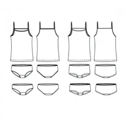 Patron Ensemble de lingerie Belle by Ikatee pour enfant du 3 au 12 ans