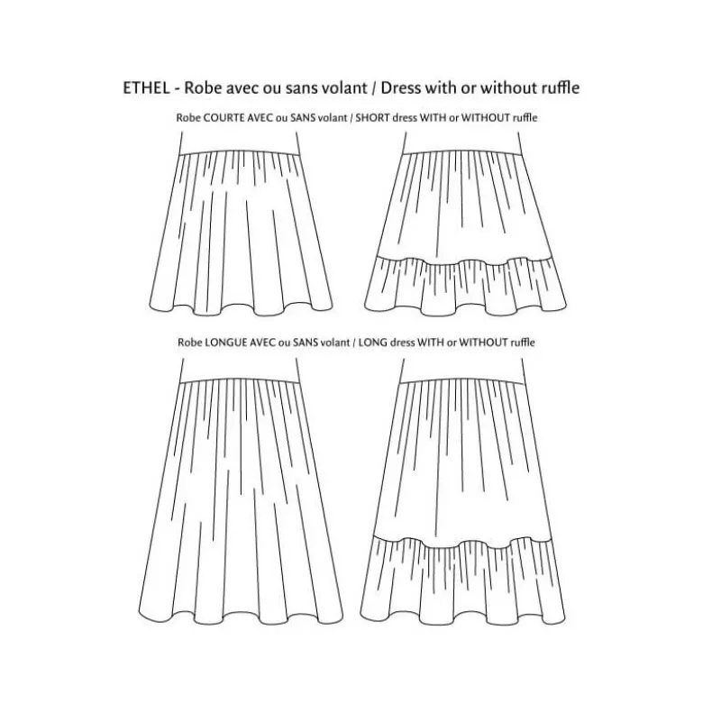 Patron Ethel - Robe/blouse du 34 au 52 - PM Pattern