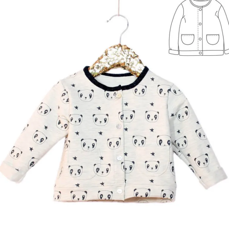 Patron Gilet mixte VEGA by Ikatee pour bébé du 1 mois au 4 ans