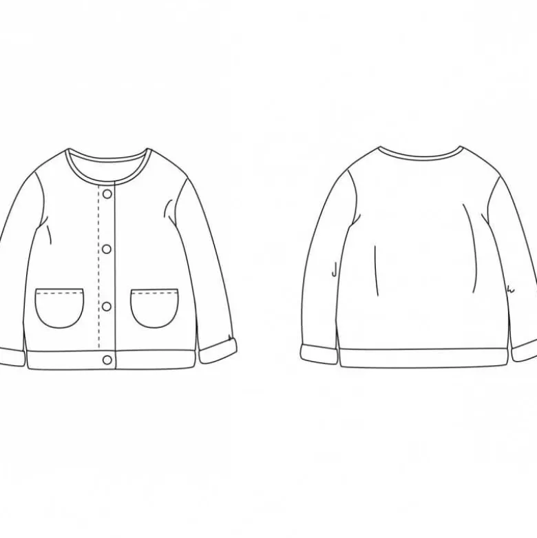 Patron Gilet mixte VEGA by Ikatee pour bébé du 1 mois au 4 ans