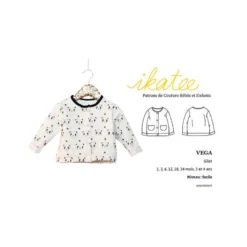 Patron Gilet mixte VEGA by Ikatee pour bébé du 1 mois au 4 ans