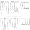 Patron Legging/jegging Seattle by Ikatee pour femme du 32 au 52