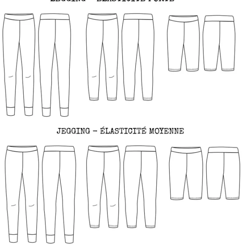 Patron Legging/jegging Seattle by Ikatee pour femme du 32 au 52
