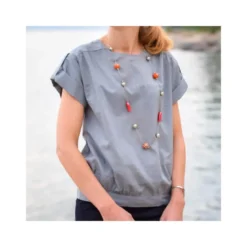 Patron Mademoiselle Gus - Top avec manches à revers du 32 au 46 - PM Pattern