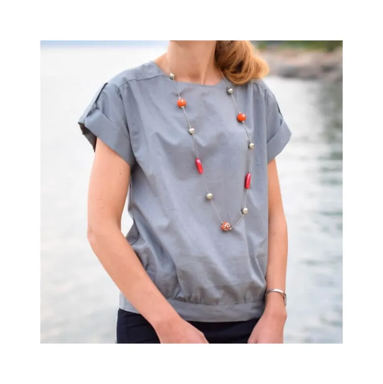 Patron Mademoiselle Gus - Top avec manches à revers du 32 au 46 - PM Pattern