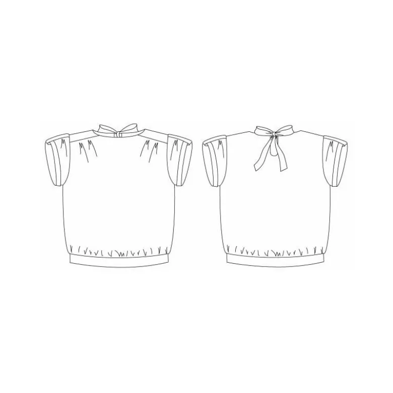 Patron Mademoiselle Gus - Top avec manches à revers du 32 au 46 - PM Pattern