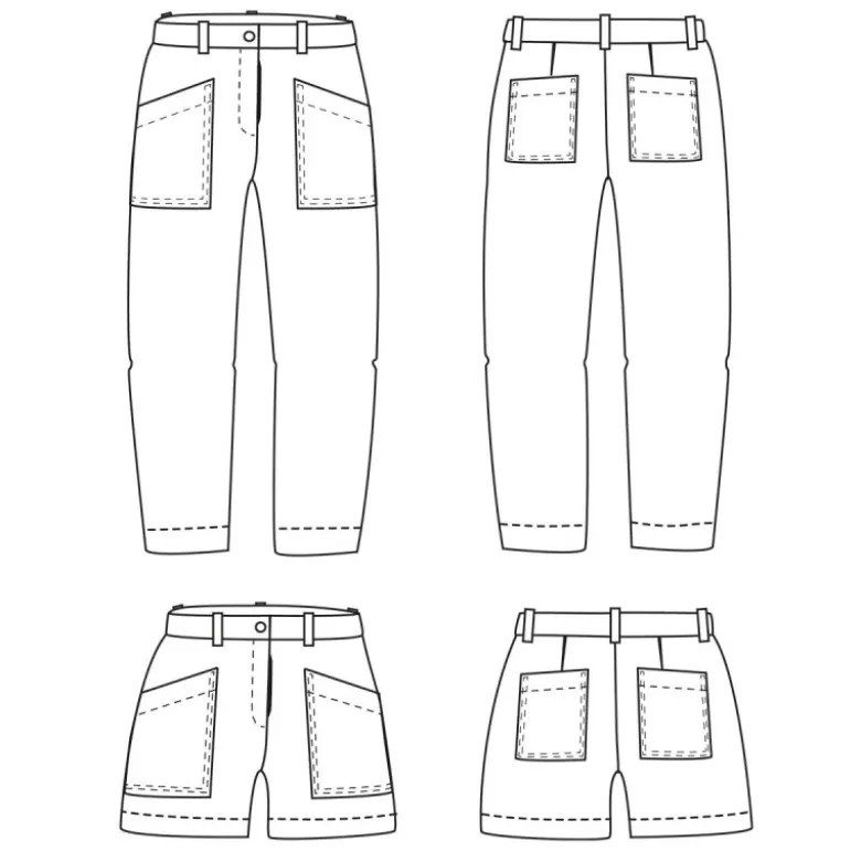 Patron pantalon - short Femme Berlin by Ikatee du 32 au 52