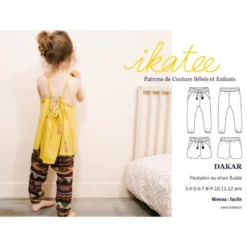 Patron Pantalon Short Fille Ikatee DAKAR du 3 au 12 ans