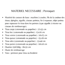 Patron pochette Perroquet - Les Enchantées