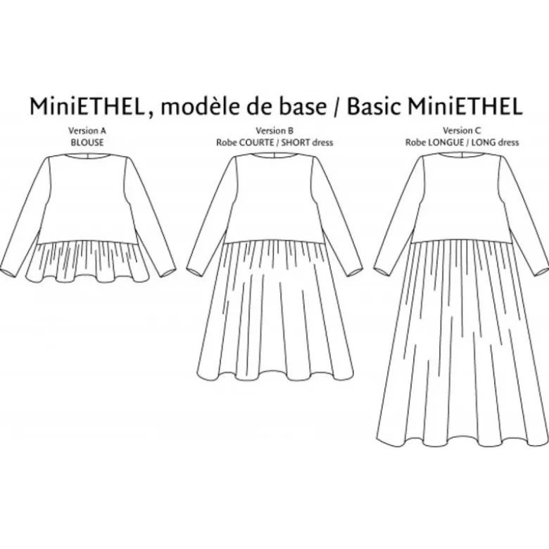 Patron Robe - Blouse MiniEthel 2 au 14 ans - PM Pattern