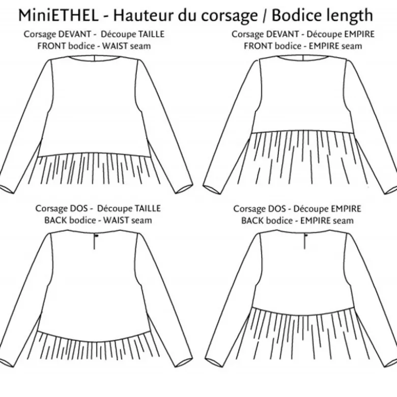 Patron Robe - Blouse MiniEthel 2 au 14 ans - PM Pattern