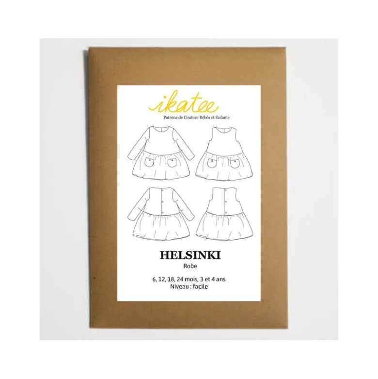 Patron Robe HELSINKI by Ikatee pour bébé du 6 mois au 4 ans