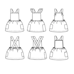 Patron Robe Tablier Milano by Ikatee pour bébé du 6 mois au 4 ans