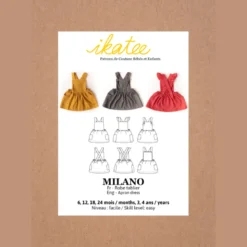 Patron Robe Tablier Milano by Ikatee pour bébé du 6 mois au 4 ans
