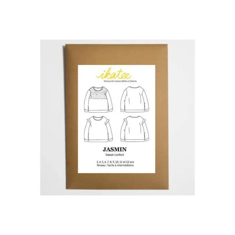 Patron Sweat JASMIN Girly by Ikatee pour fille du 3 au 12 ans