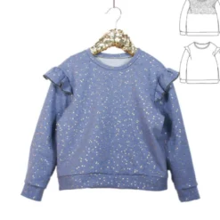 Patron Sweat JASMIN Girly by Ikatee pour fille du 3 au 12 ans