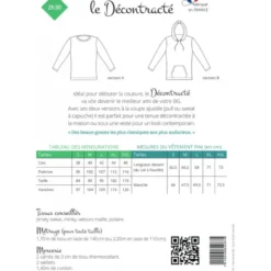 Patron Sweat pour homme - le Décontracté - les BG