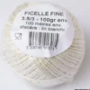 Pelote de ficelle contact alimentaire 1mm en Lin blanchi - 100mètres