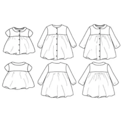 Pochette patron Blouse - Robe Stockholm pour fille by Ikatee