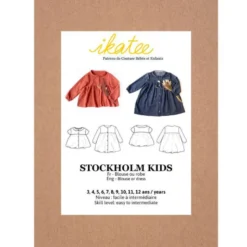 Pochette patron Blouse - Robe Stockholm pour fille by Ikatee