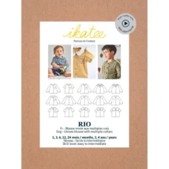 Pochette patron de blouse mixte Rio - Ikatee by Ikatee - du 1 mois au 4 ans