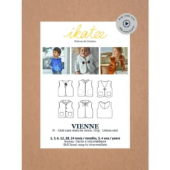 Pochette patron Gilet de berger Vienne by Ikatee - du 1 mois au 4 ans