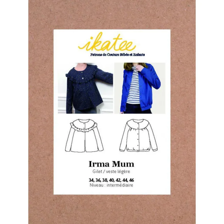 Pochette patron Gilet / veste IRMA MUM by Ikatee