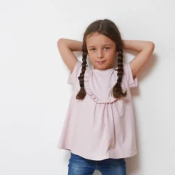 Pochette patron Robe, blouse ou t-shirt IDA pour fille by Ikatee