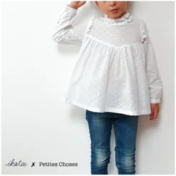 Pochette patron Robe ou blouse LOUISE pour fille by Ikatee
