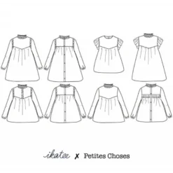 Pochette patron Robe ou blouse LOUISE pour fille by Ikatee