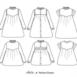 Pochette patron Robe ou blouse LOUISE pour fille by Ikatee
